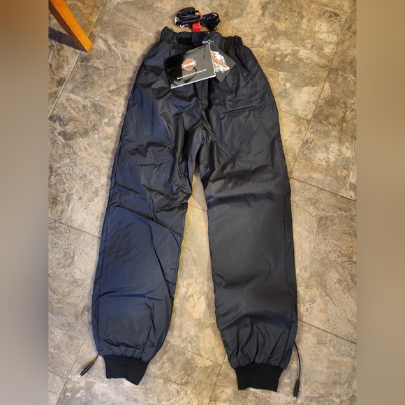 Harley Davidson women small heated liner electric black pants